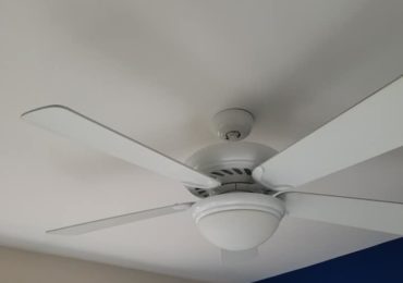 Ceiling fan in a bedroom